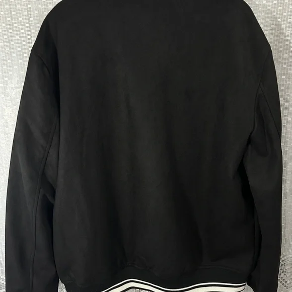 Robert Graham Faux Suede Men's Black Bomber Jacket RGF22R17